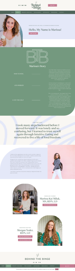 Behind The Binge About Page Mockup